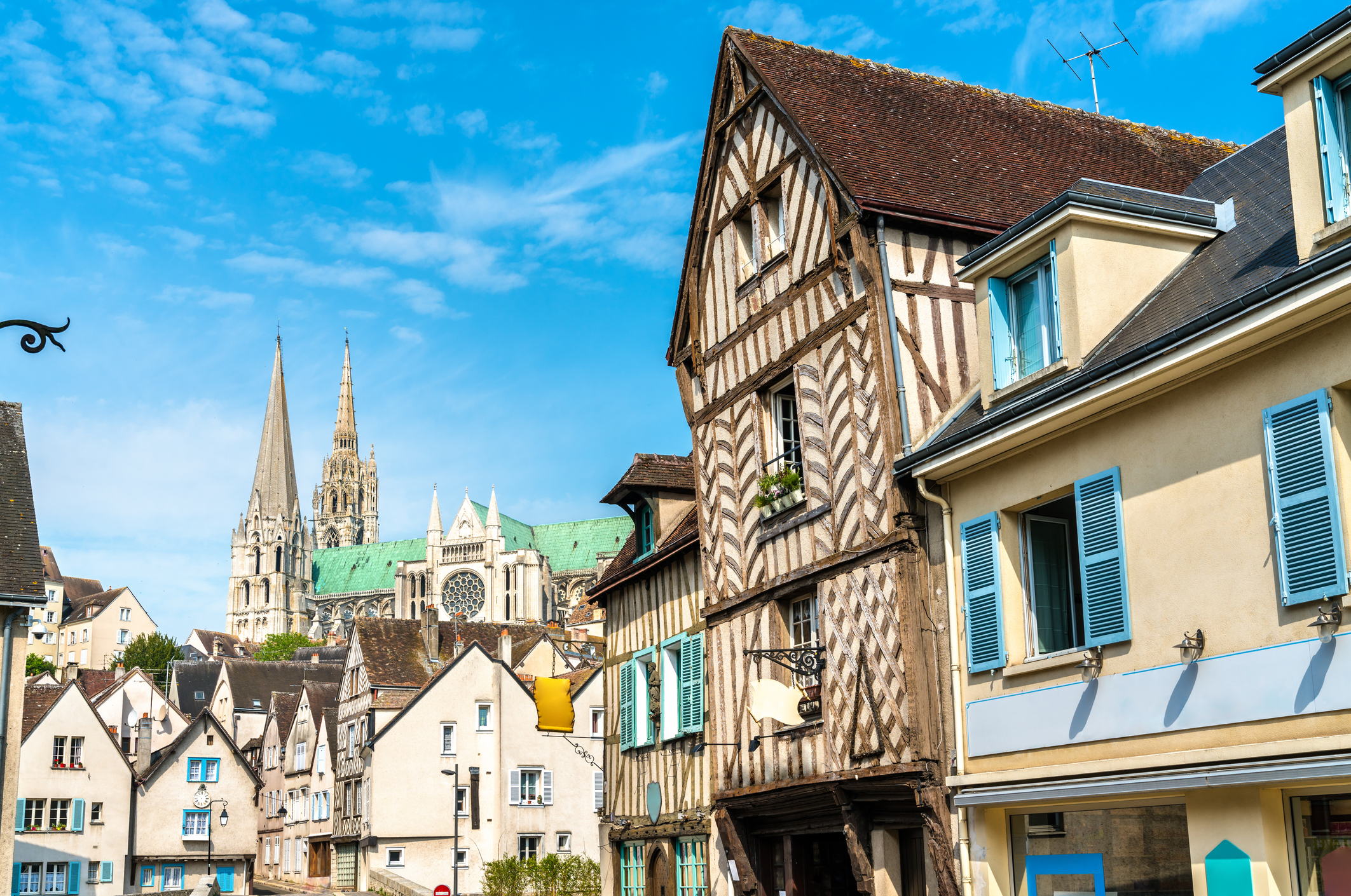 Traditional houses in Chartres, France